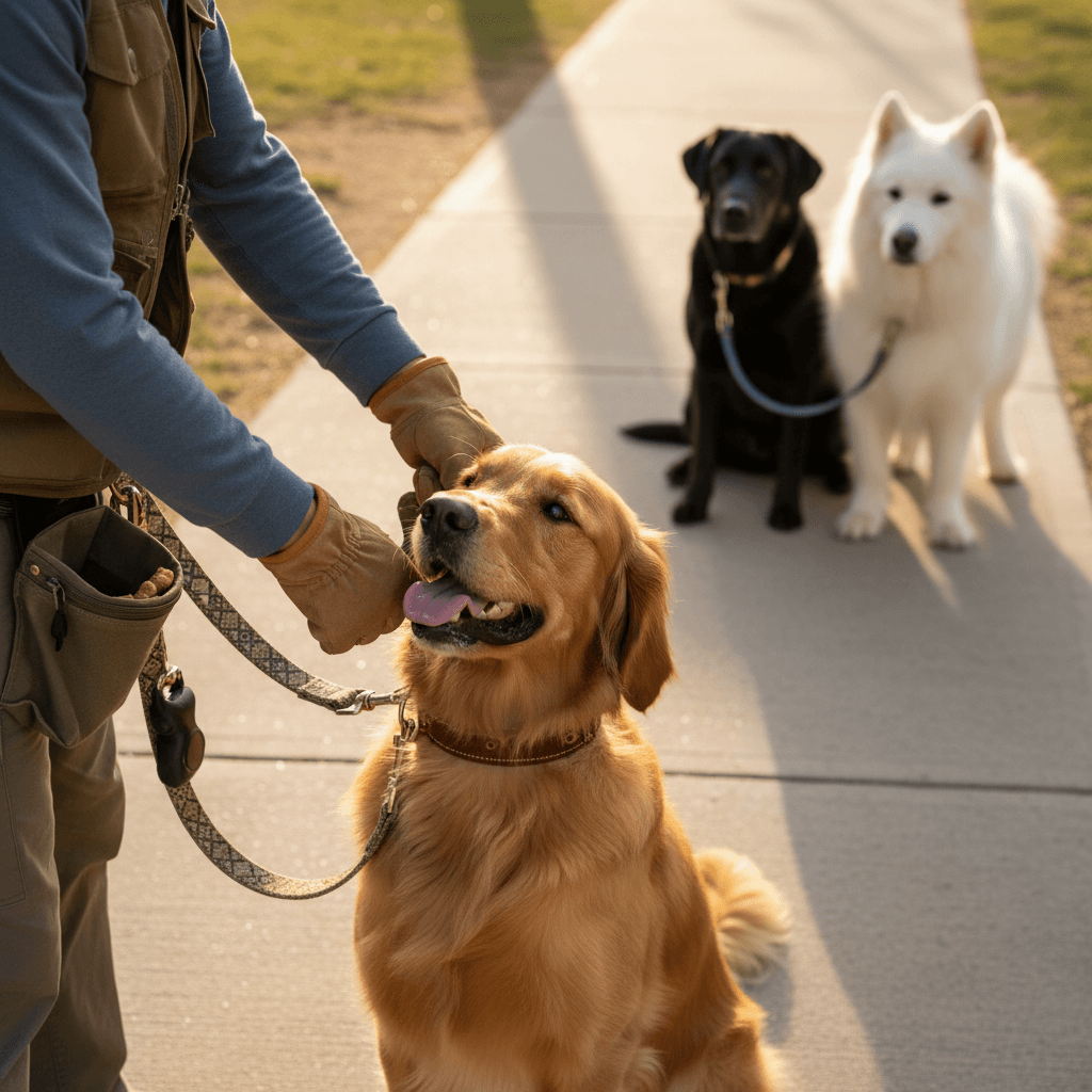 Professional dog leash handling and control